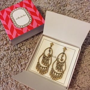 Stella & Dot Gold Chandelier Earrings