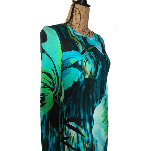 MATTHEW WILLIAMSON Tropical Print Midi Dress - Picture 4 of 5