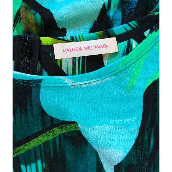 MATTHEW WILLIAMSON Tropical Print Midi Dress - Picture 5 of 5