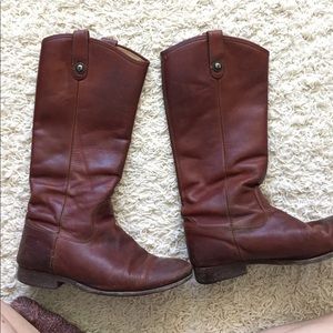 SALE! Frye Melissa Button Boot 8 Cognac Leather