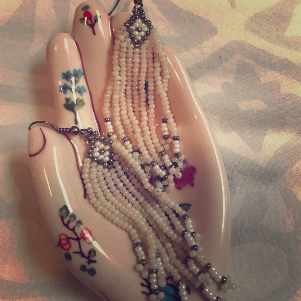 Beaded dangle earrings boho style