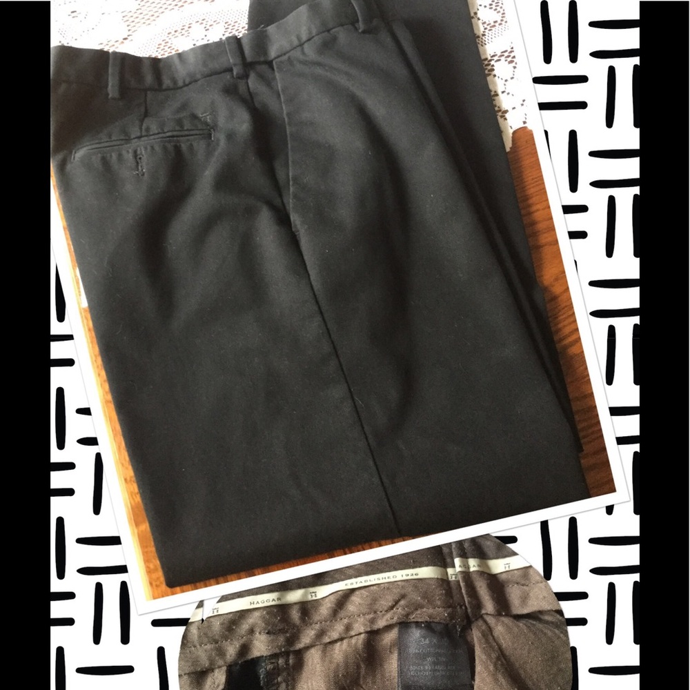 👖SOLD Men's Haggar Flat Front Slacks 34x30