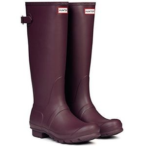 Burgundy hunter tall rain boots. Size 9