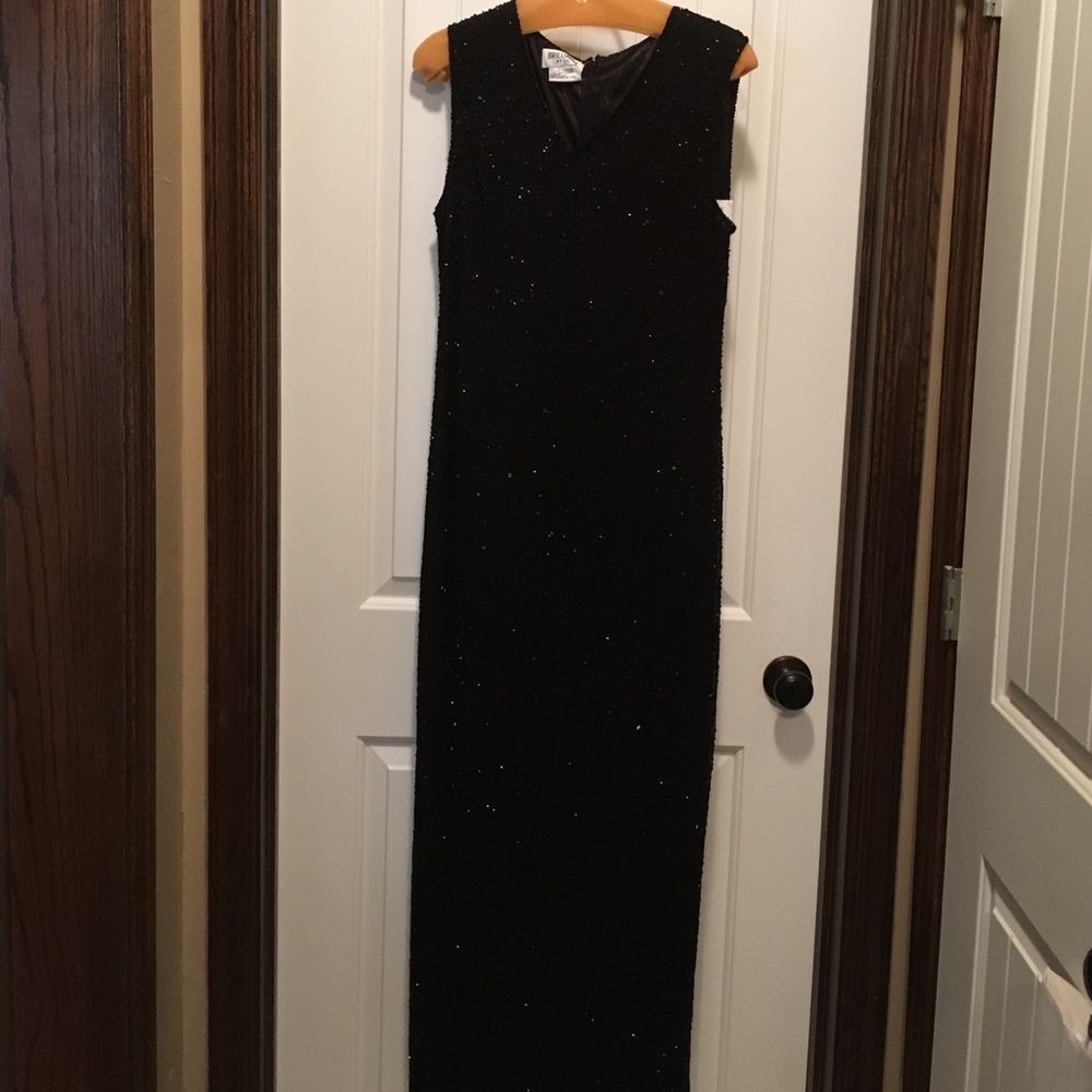 Hand beaded Full Length Gown size L