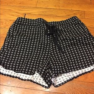 Ann Taylor Loft Black and White "Running Short"