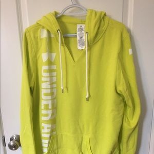 Lime green under armor hoodie