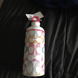 Coach multicolor scribble water bottle