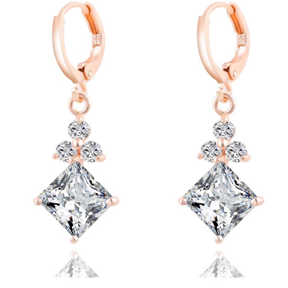 Geometric Crystal Earring