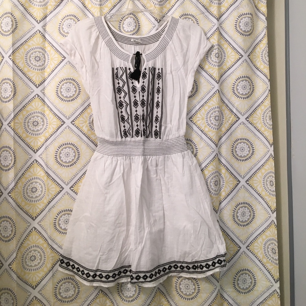 Black & White Embroidered Dress 