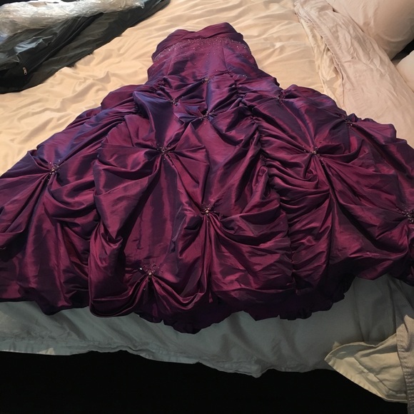 Purple sequin ball gown - Picture 2 of 4