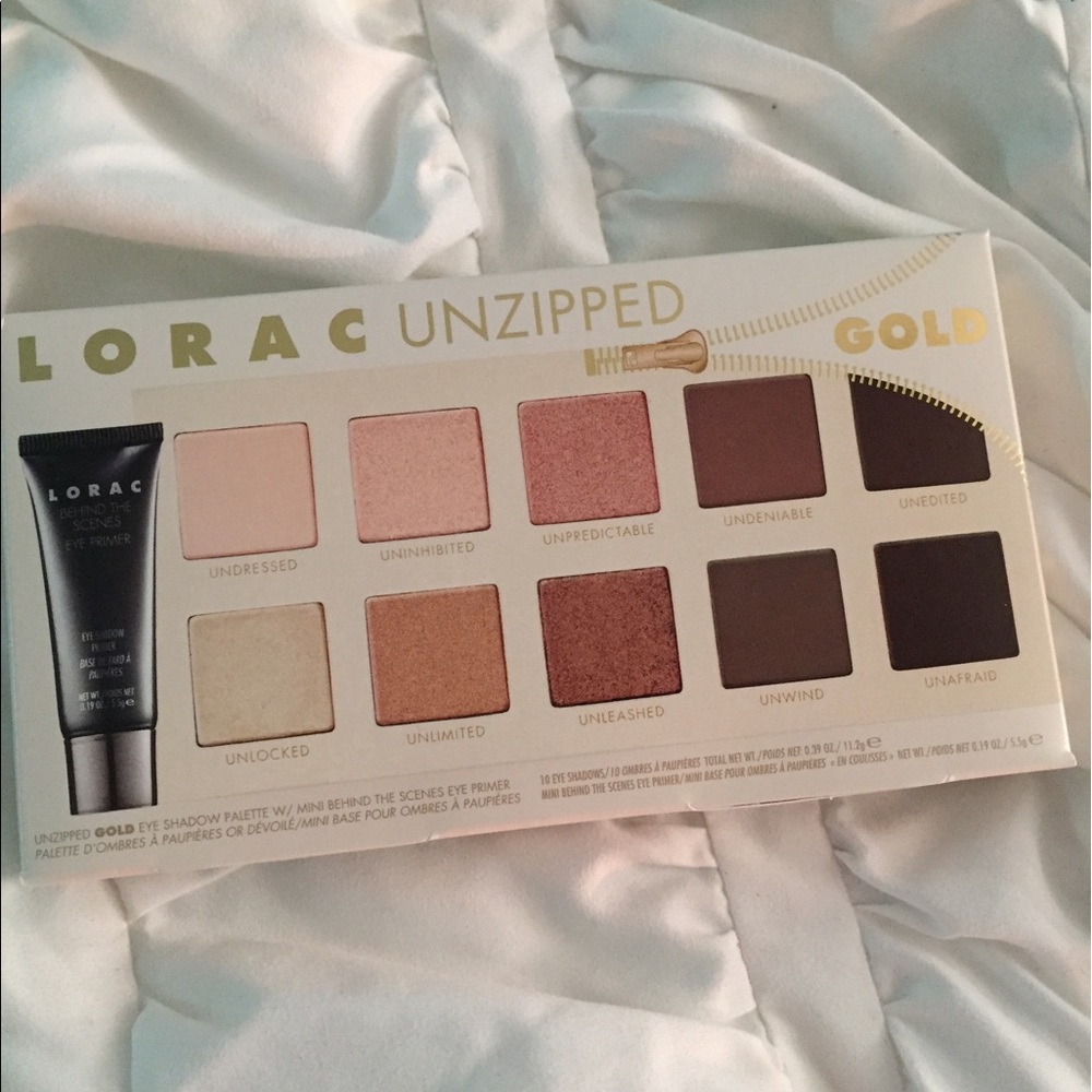 Brand new Lorac Unzipped Gold palette