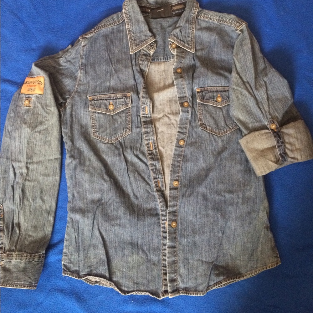 Harley denim shirt
