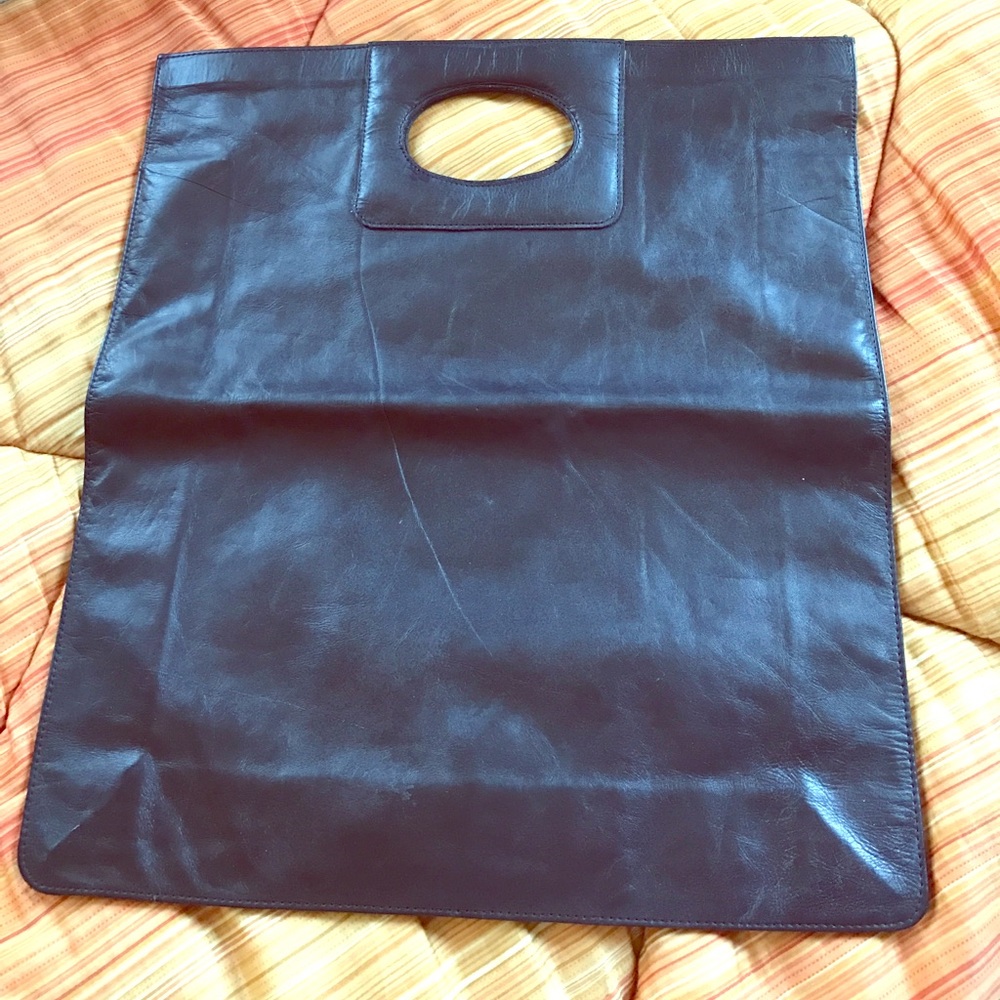 100% leather handheld satchel