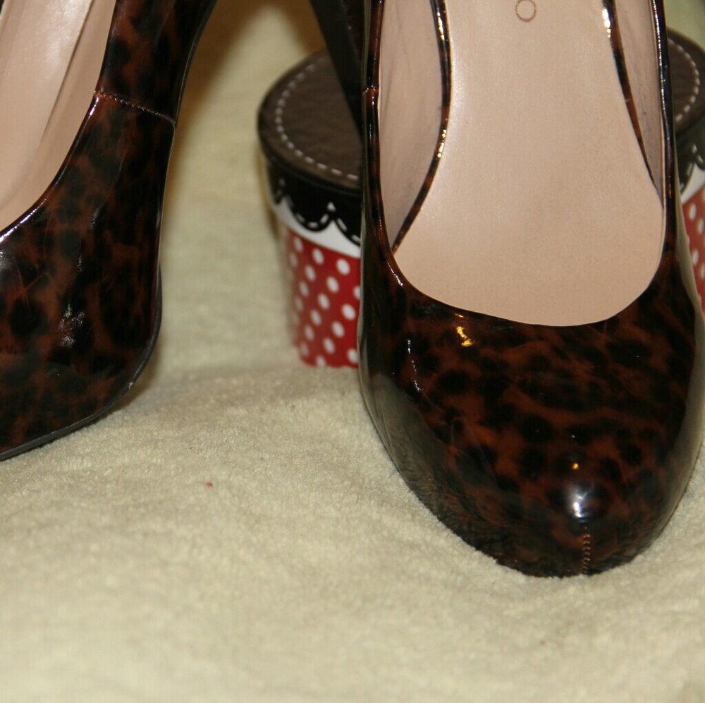Franco Sarto leopard heels