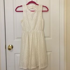 White lace babydoll dress with cutout back!!