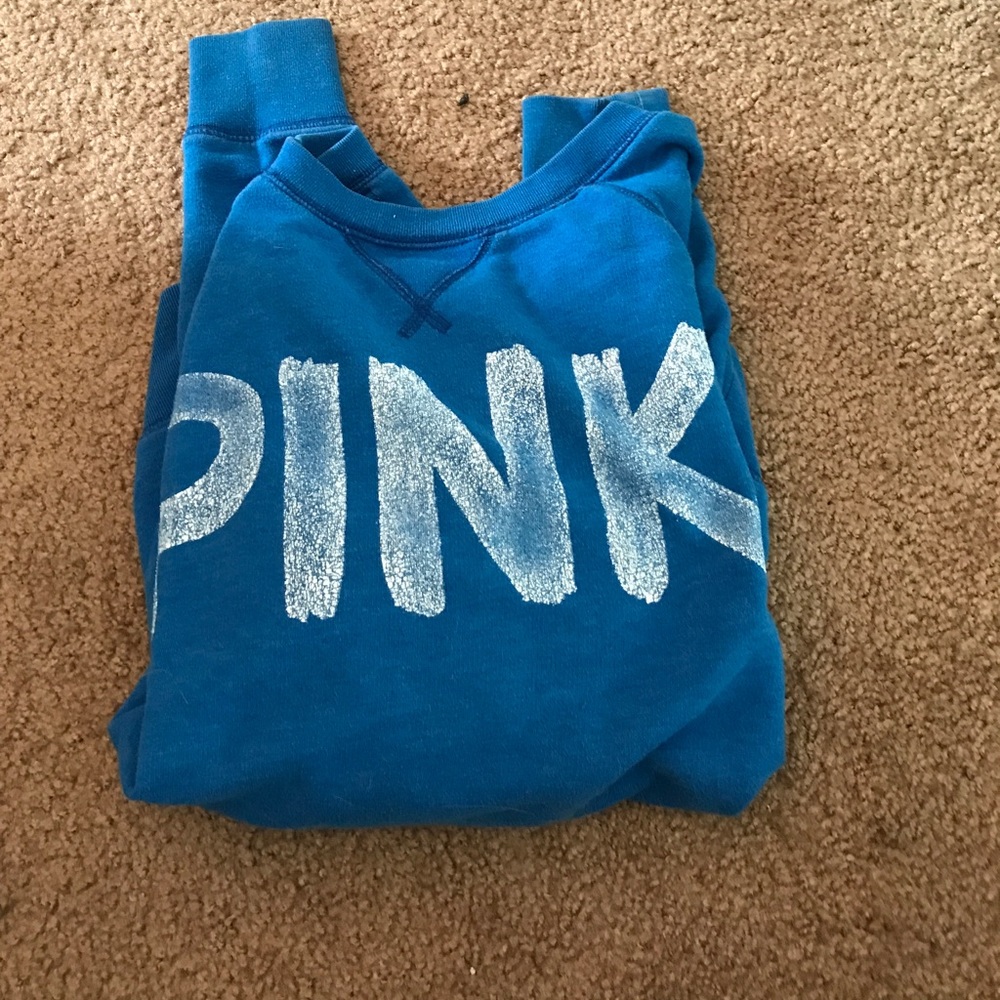 Vs pink crew neck sweatshirt
