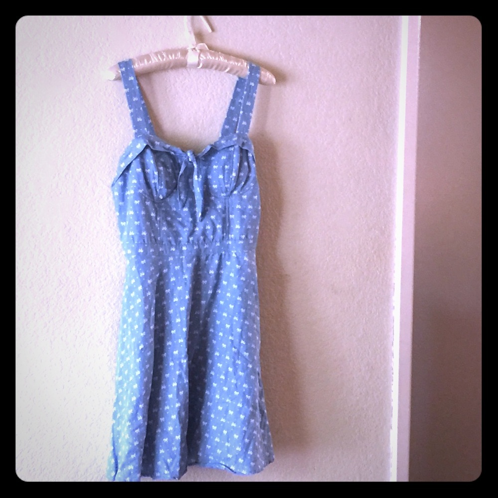 Summer 50's rockabilly little bow dress