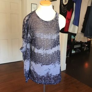 Sheer burnout one shoulder top
