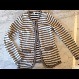Banana Republic striped sweater jacket/blazer