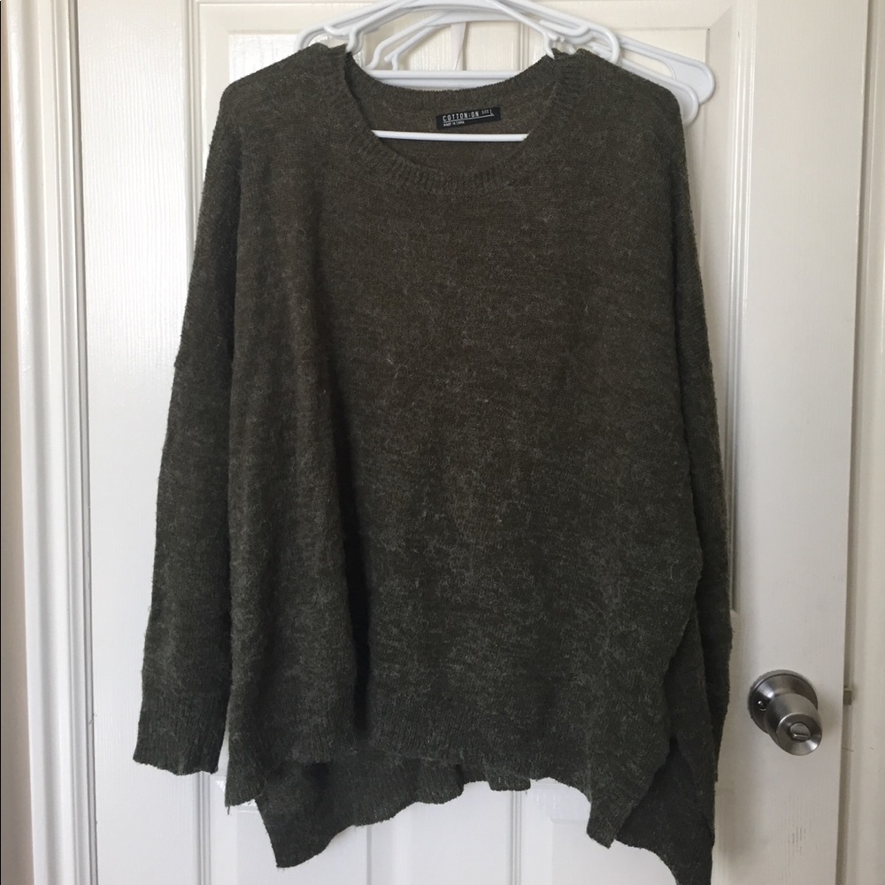Cotton On: Dark Green Oversized Sweater