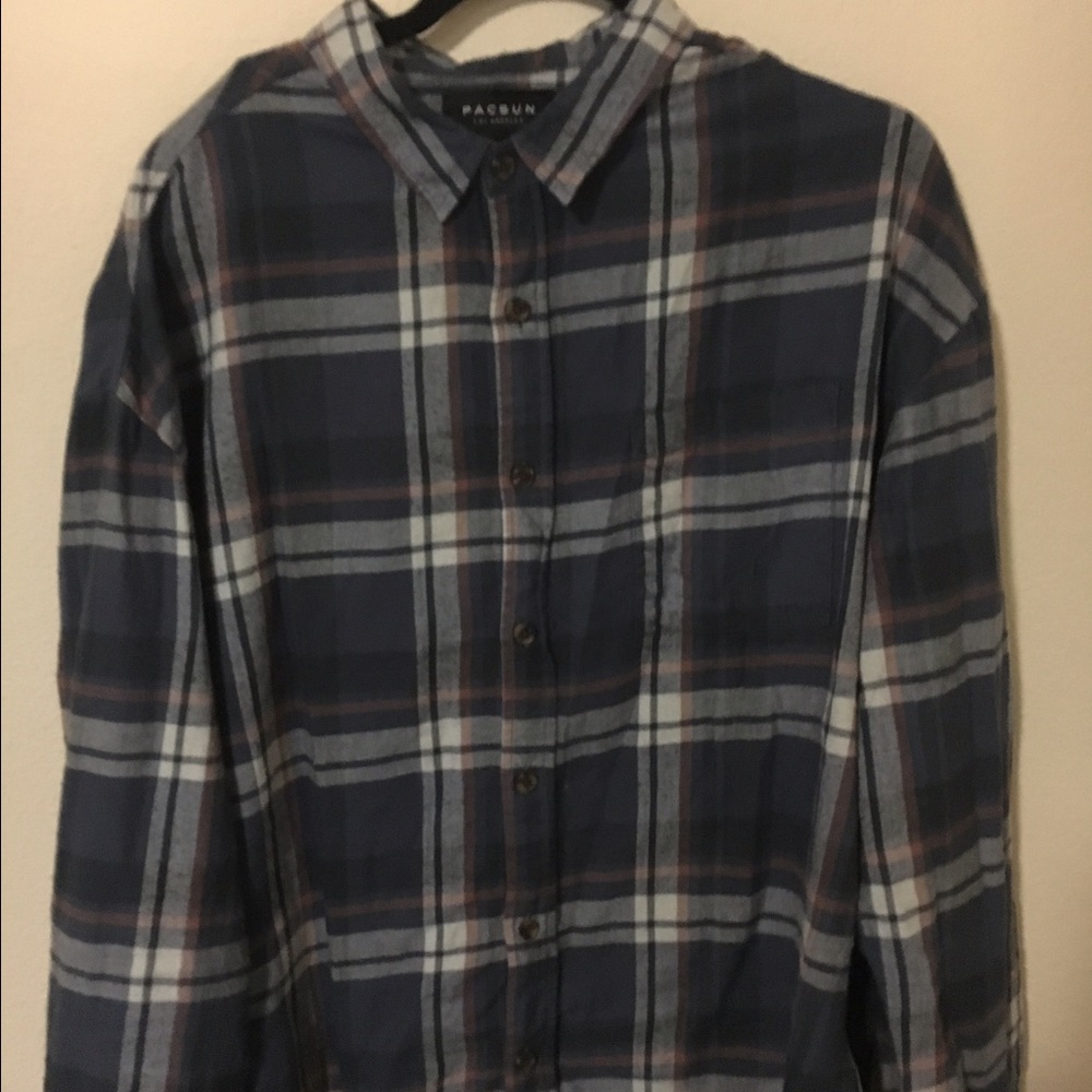 Blue long sleeve pacsun button down