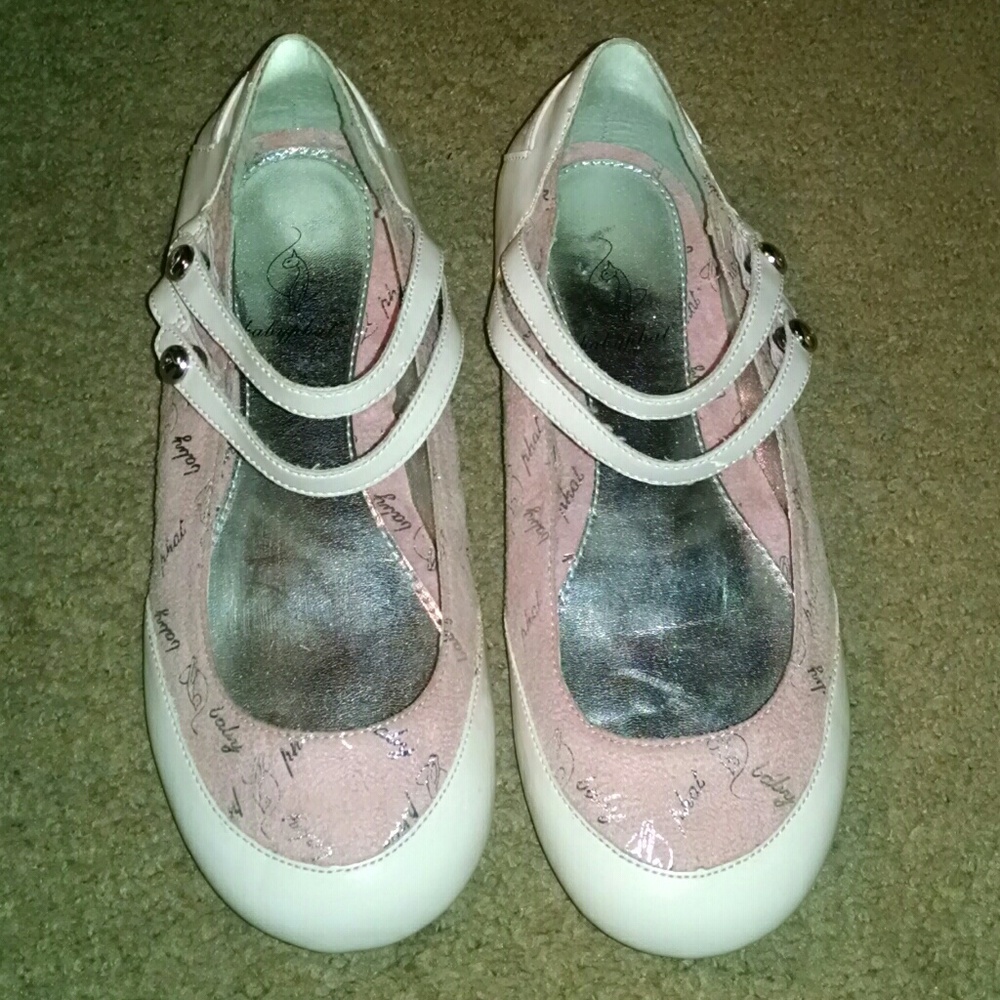 Baby Phat girls pink logo dressy shoes size 2