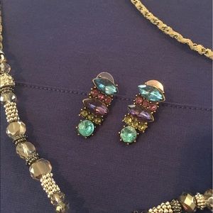 Multicolor rhinestone earrings