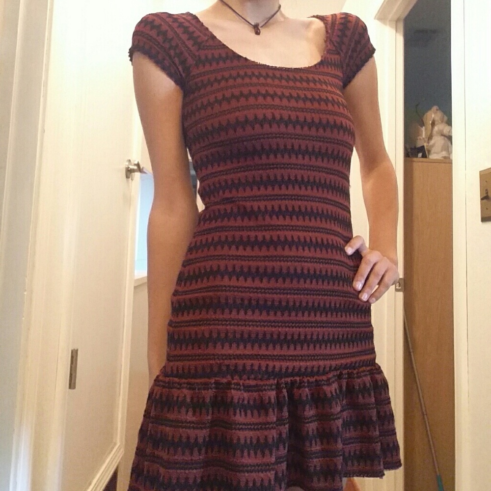 Free People! Sweater Dress Short Sleeves