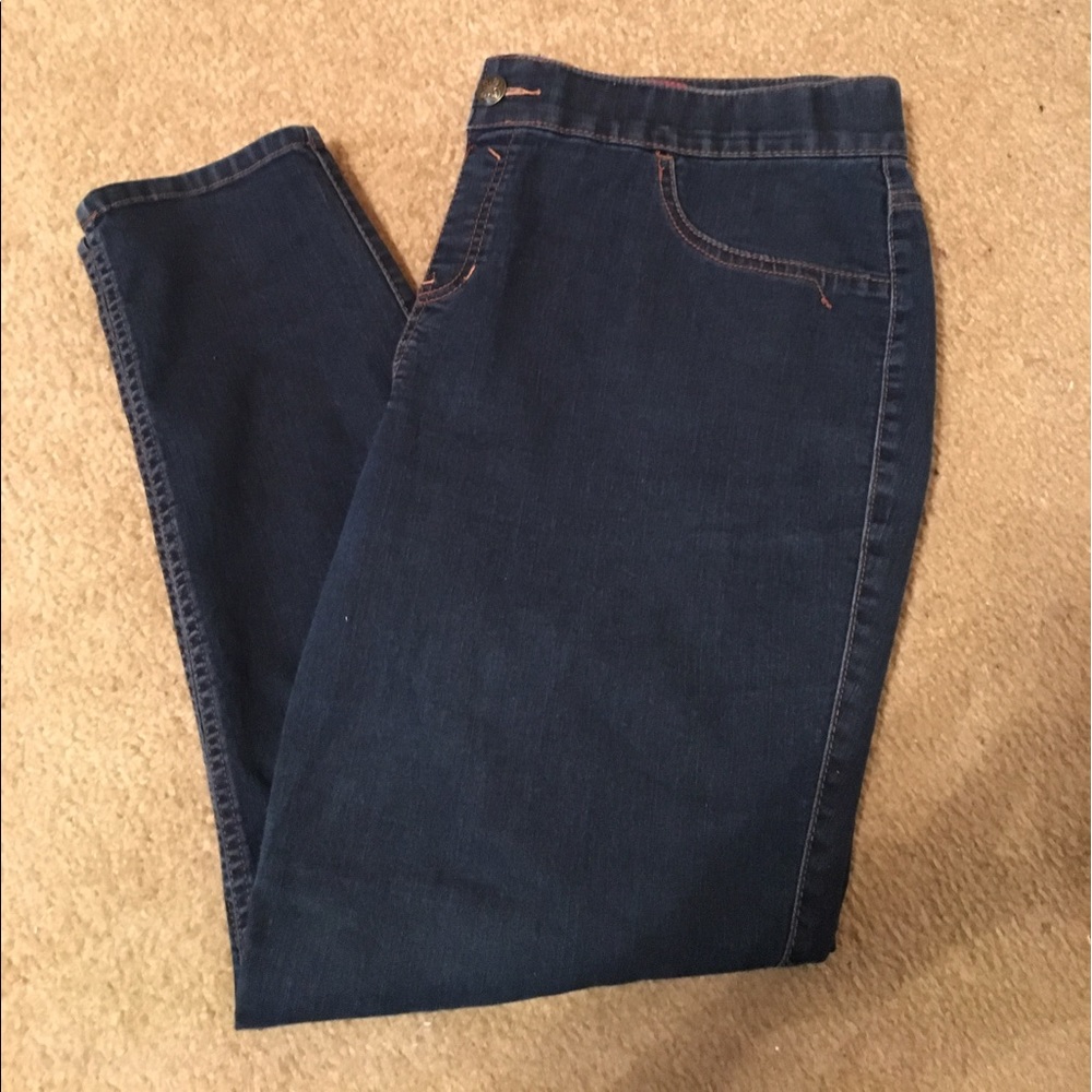 Dark denim skinny jeans