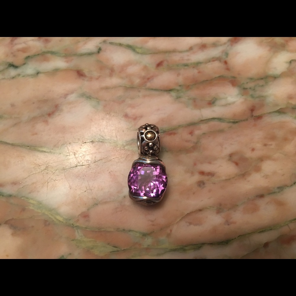 John Hardy Amethyst Pendant Batu Sari 18k Silver