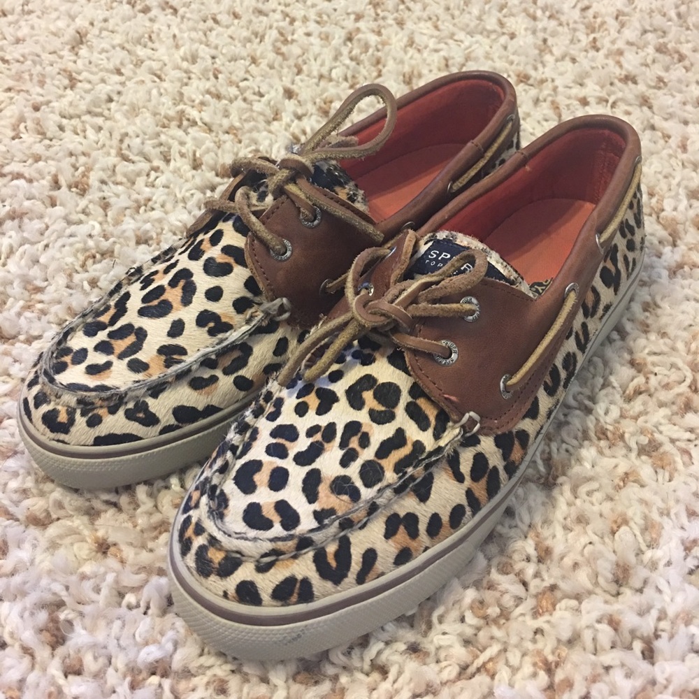 Sperry Top Sider cheetah-print boat shoes