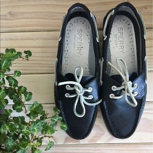 SALE 😎 Black Sperry Top Sider ~ Never worn