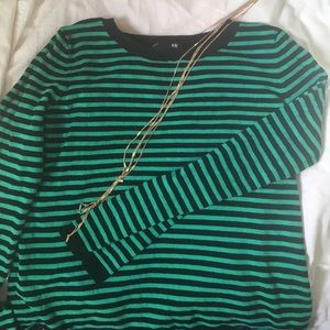 ☀️sale!☀️ H&M green and black striped top