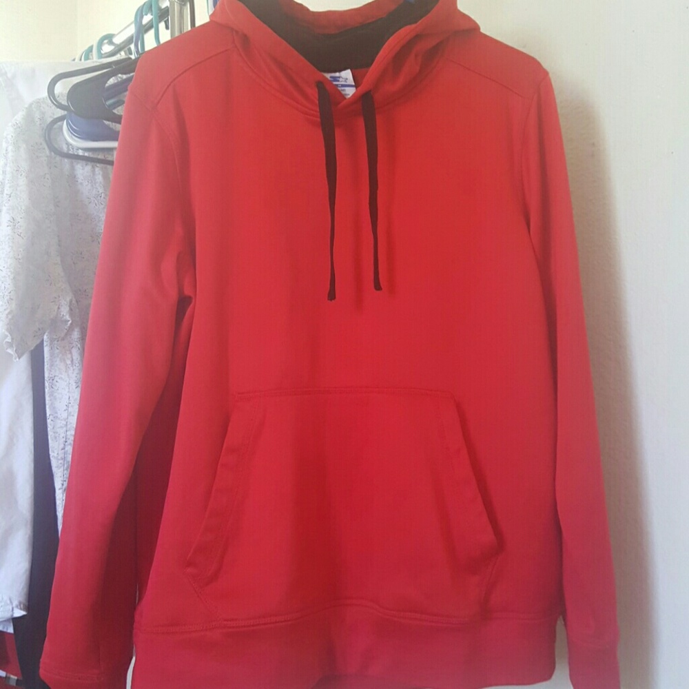 Red sports hoodie