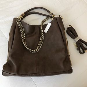 Brown & gold Charming Charlie bag