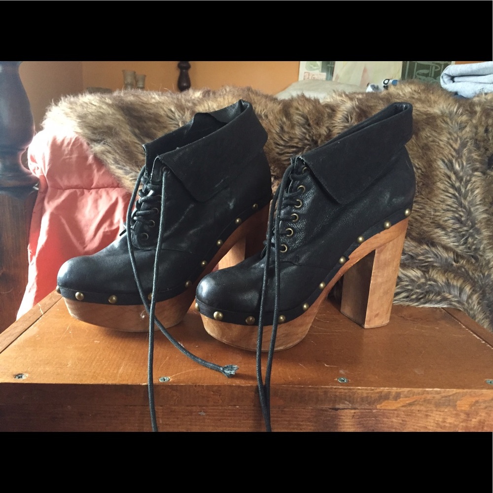Jeffery Campbell, woodies, leather heal