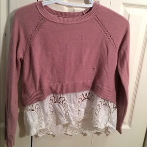 American Eagle Sweater with Lace