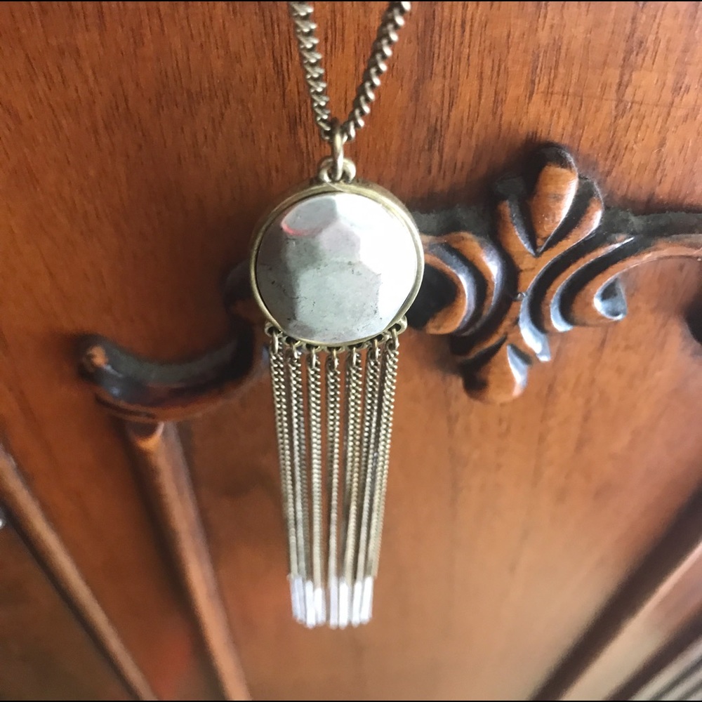 Vintage inspired simple long necklace