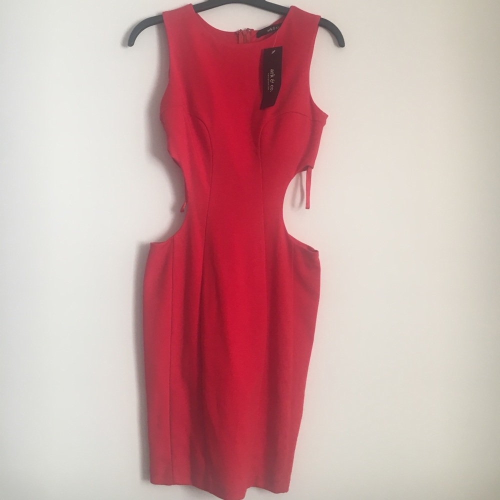 Red cut out mini dress!