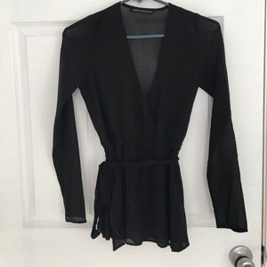 Naked wardrobe black blouse