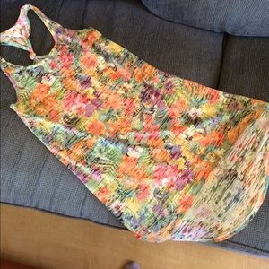 Tropical 🌺Pattern Hi-Lo swimsuit cover up dress