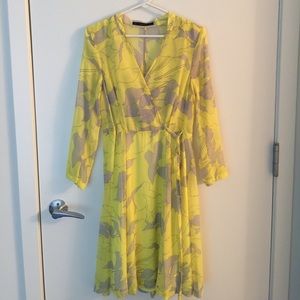 Zara sheer wrap dress