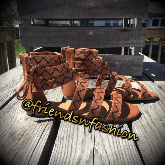 FINAL PRICE 5️⃣🌟! Cognac Gladiator Sandals! NEW! - Picture 8 of 8