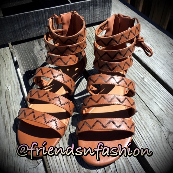 FINAL PRICE 5️⃣🌟! Cognac Gladiator Sandals! NEW! - Picture 3 of 8