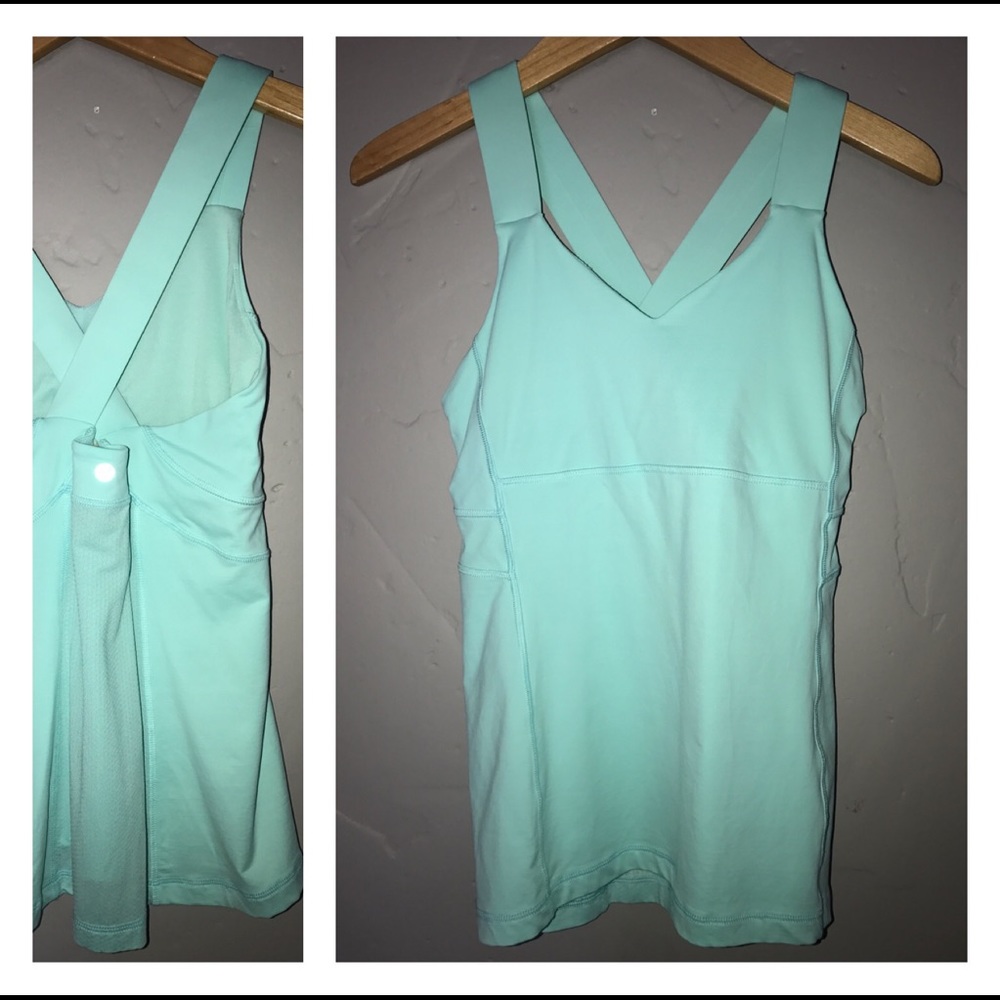 Mint Lululemon crossback tank