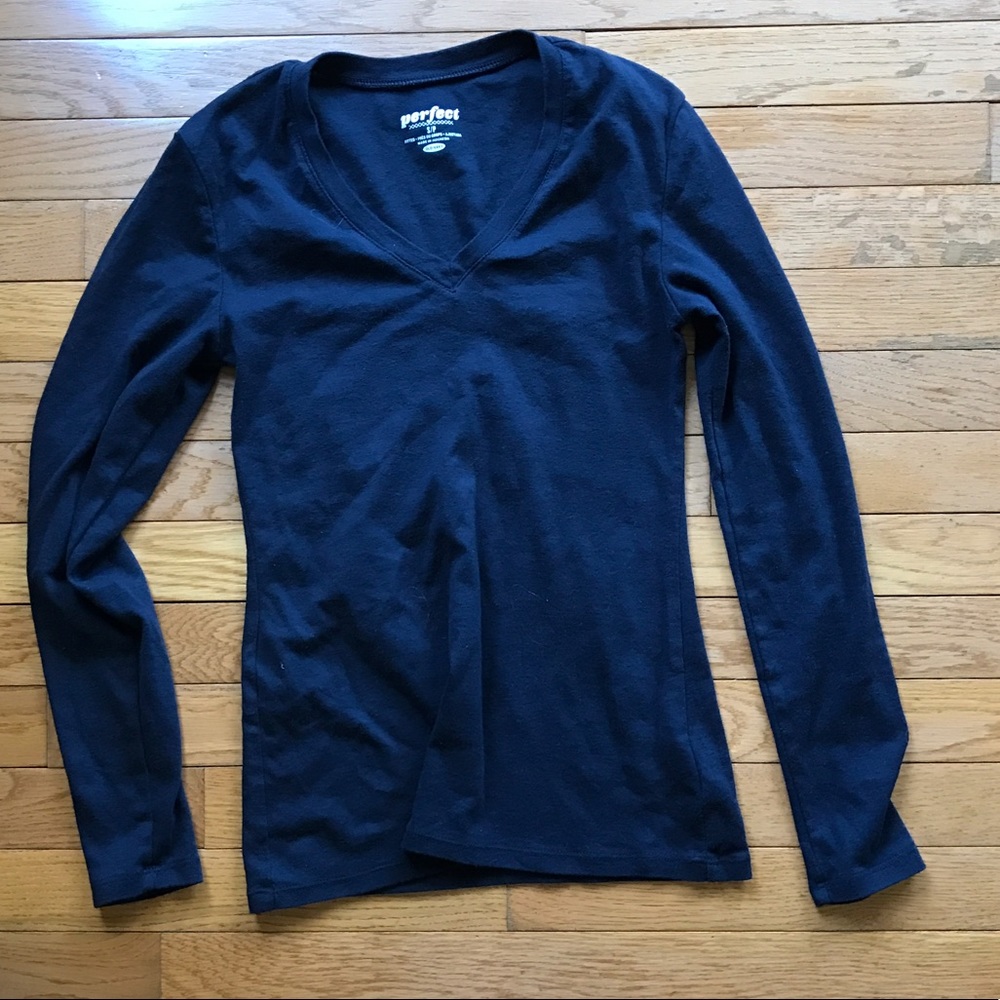 Long sleeve navy t