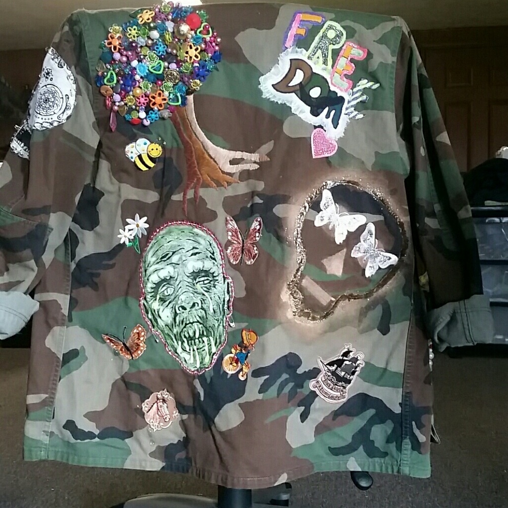 Up-cycle army jacket