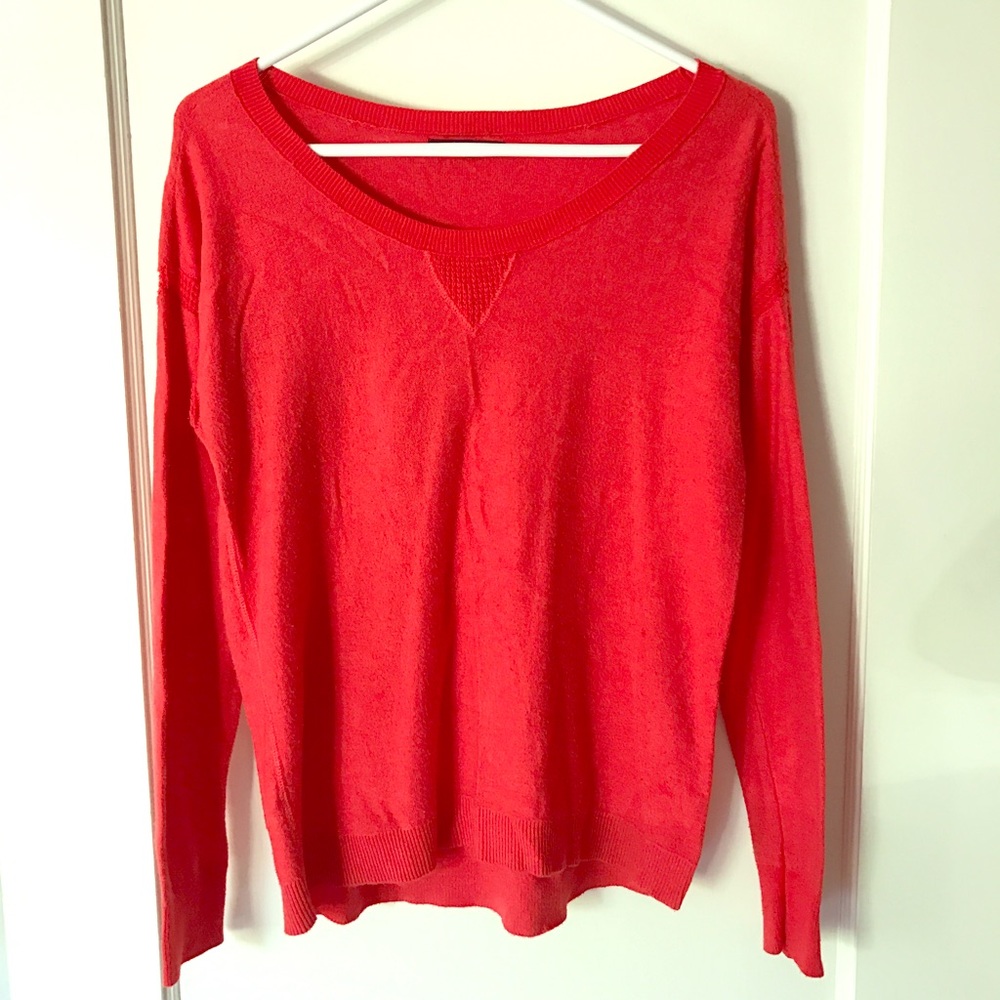 American Eagle Red Boatneck Sweater