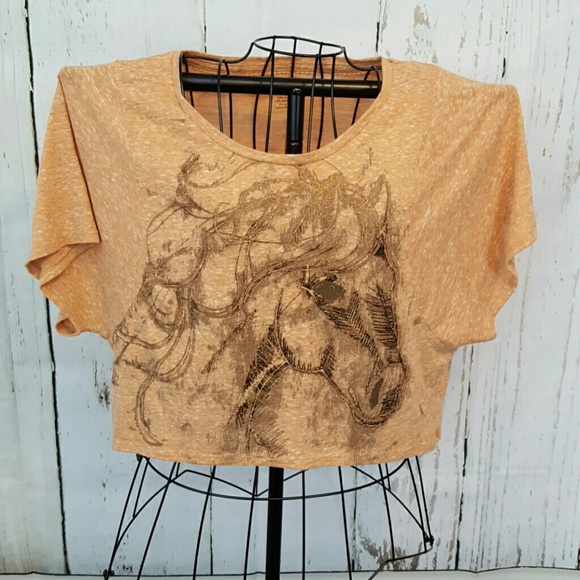 Vintage Arizona Jeans crop printed top, size S - Picture 1 of 3