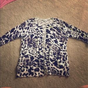 Animal print cardigan